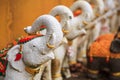 Elephant dolls or statues as offering or oblation to appease or worship shrine gods or household spirits. Asian Traditions and cul