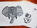 Elephant drawing