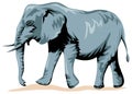 Elephant drawing Royalty Free Stock Photo