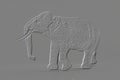 Elephant emboss background. Royalty Free Stock Photo