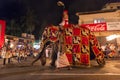 Elephant at the Esala Perahera festival in Kandy Royalty Free Stock Photo