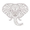 Elephant. Ethnic patterned vector illustration Royalty Free Stock Photo