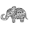 Elephant in ethnic patterns Royalty Free Stock Photo