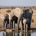 Elephant Family in their natural habitat