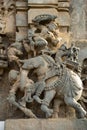 Elephant fight. Ranganayaki Andal temple, Channakeshava temple Royalty Free Stock Photo