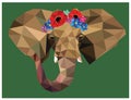 Elephant floral crown Royalty Free Stock Photo