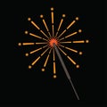 fireworks icon vector illustration in flat style Royalty Free Stock Photo