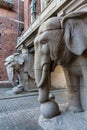 Elephant Gate at Carlsberg Brewery, Copenhagen Royalty Free Stock Photo