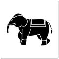 Elephant glyph icon