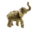 Elephant Gold Figure on a white