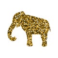 Elephant gold icon.