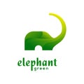 Elephant Green Logo Vector
