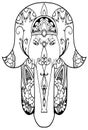 Elephant hamsa amulet