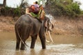 Elephant hapiness with water after Ordination parade on elephant