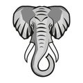 Elephant head animal mascot logo vector illustration Royalty Free Stock Photo