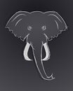 Elephant Head Front View. This Icon May Be Used for Your Logo