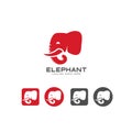 Elephant head icon and logo vector Royalty Free Stock Photo