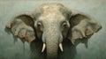 Gigantic Scale Elephant Head Painting With Eerily Realistic Details