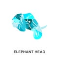 elephant head logo isolated on white background for your web, mo Royalty Free Stock Photo