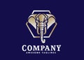 Elephant Head Logo Royalty Free Stock Photo