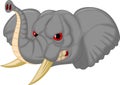 Elephant head mascot cartoon character Royalty Free Stock Photo
