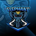 Elephant head mascot logo design Royalty Free Stock Photo