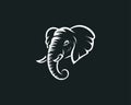 elephant head mascot logo design template Royalty Free Stock Photo