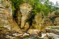 Elephant Head sandstone rock formation in Ausable Chasm, Upstate New York
