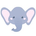 Elephant head. Vector illustration. Royalty Free Stock Photo