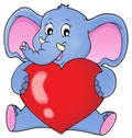 Elephant holding heart theme image 1