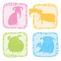 Elephant icon set Royalty Free Stock Photo