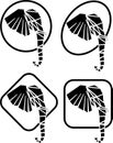 Elephant icon set Royalty Free Stock Photo