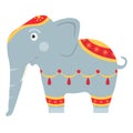 An elephant, an Indian painted elephant Royalty Free Stock Photo