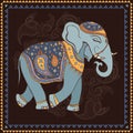 Elephant. Indian style. Royalty Free Stock Photo