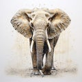 Elephant With Shiny Bumpy Texture On White Background Image Royalty Free Stock Photo