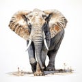 Elephant With Shiny Bumpy Texture On White Background Image Royalty Free Stock Photo