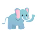 Elephant kid icon, cartoon style Royalty Free Stock Photo