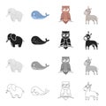 animal related icon set Royalty Free Stock Photo