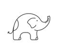 Elephant Line Icon