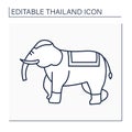 Elephant line icon