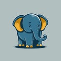 Elephant logo animal character logo mascot vector cartoon illustration Royalty Free Stock Photo