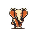 Elephant logo animal character logo mascot vector cartoon illustration Royalty Free Stock Photo