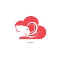 Elephant vector logo design. Royalty Free Stock Photo