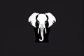 elephant logo design, vector logo, minimal, flat, simple