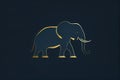 elephant logo design, vector logo, minimal, flat, simple