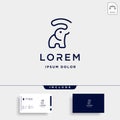 Elephant Logo Template Vector Design Icon Simple