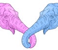 Elephant love Royalty Free Stock Photo