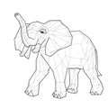 Elephant - low polygon illustration