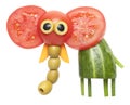 Elephant made of vegetables
