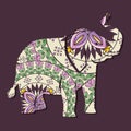 Elephant mandala boho style